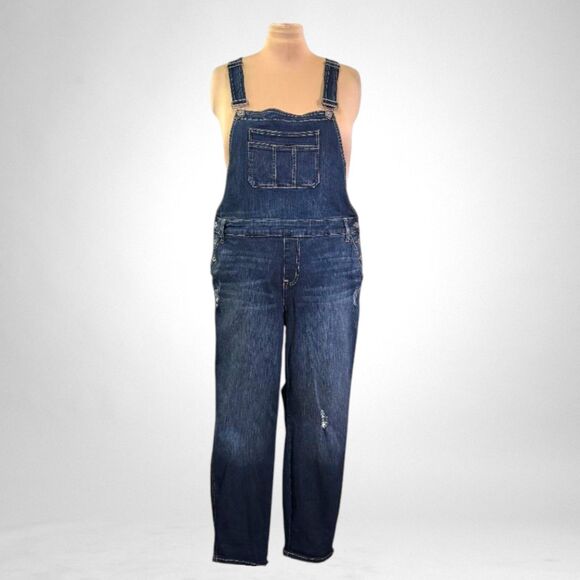 TORRID Straight Leg Stretch Dark Wash Overalls, EUC! Size 20 - Picture 3 of 10